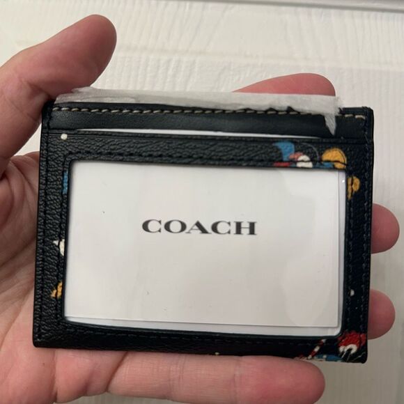 Disney X Coach Slim Id Card Case With Holiday Print - Picture 3 of 4